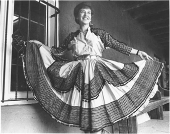 Marion Silver in dress, Fiesta, Santa Fe, New Mexico - Bob Meyer
