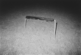 Log Supported by Two Poles, San Francisco - George Legrady