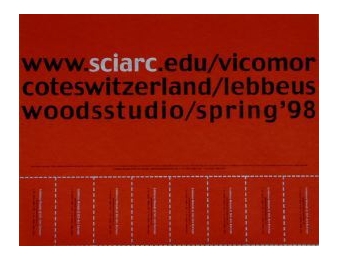 SCI-Arc Lebbeus Woods Spring 1998 European Campus Poster - Caryn Aono