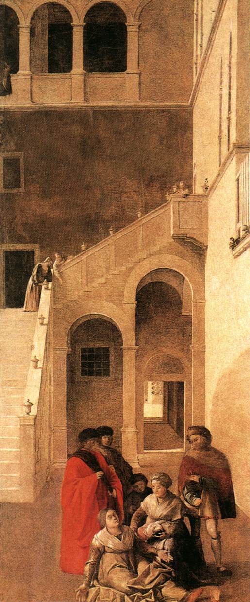 Artwork by Benedetto Diana, Miracle of the Relic of the Holy Cross, Made of Tempera on canvas