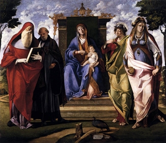 Virgin and Child Enthroned with Saints - Benedetto Diana