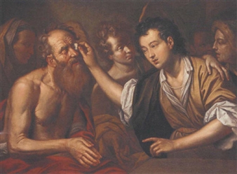 Christ healing the blind man - Theodoor van Loon