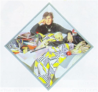 Self portrait with rose - Janet Monafo