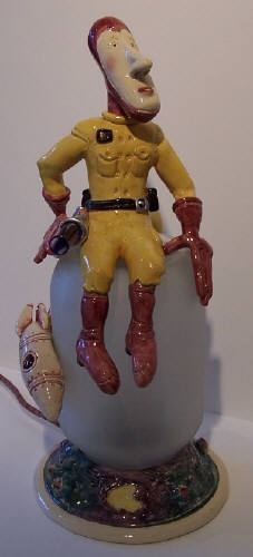 Artwork by Jordan van Sewell, Rocket Roy Rogers Poised to Save the Universe sold, Made of Ceramic