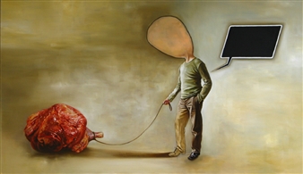 Organisme en danger promenant une viande en contraction - László Győrffy