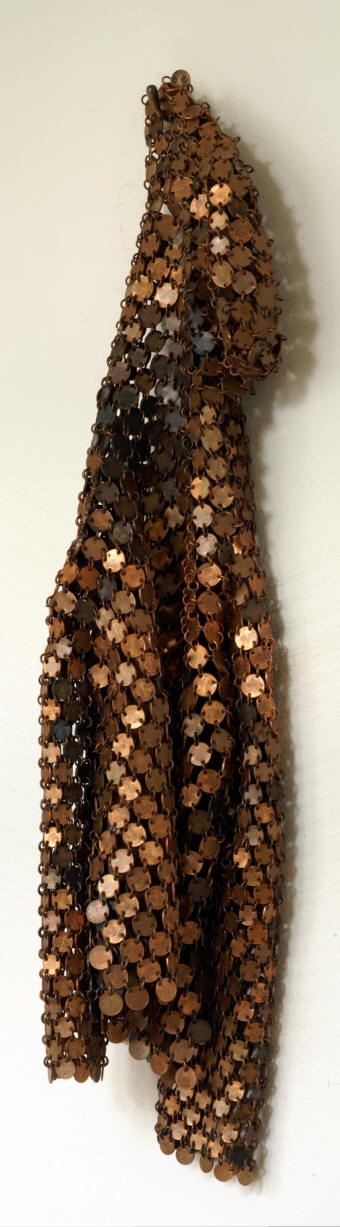 Artwork by Anja Jurkenas, 10 Euro, Made of eurocent coins/ copper wire