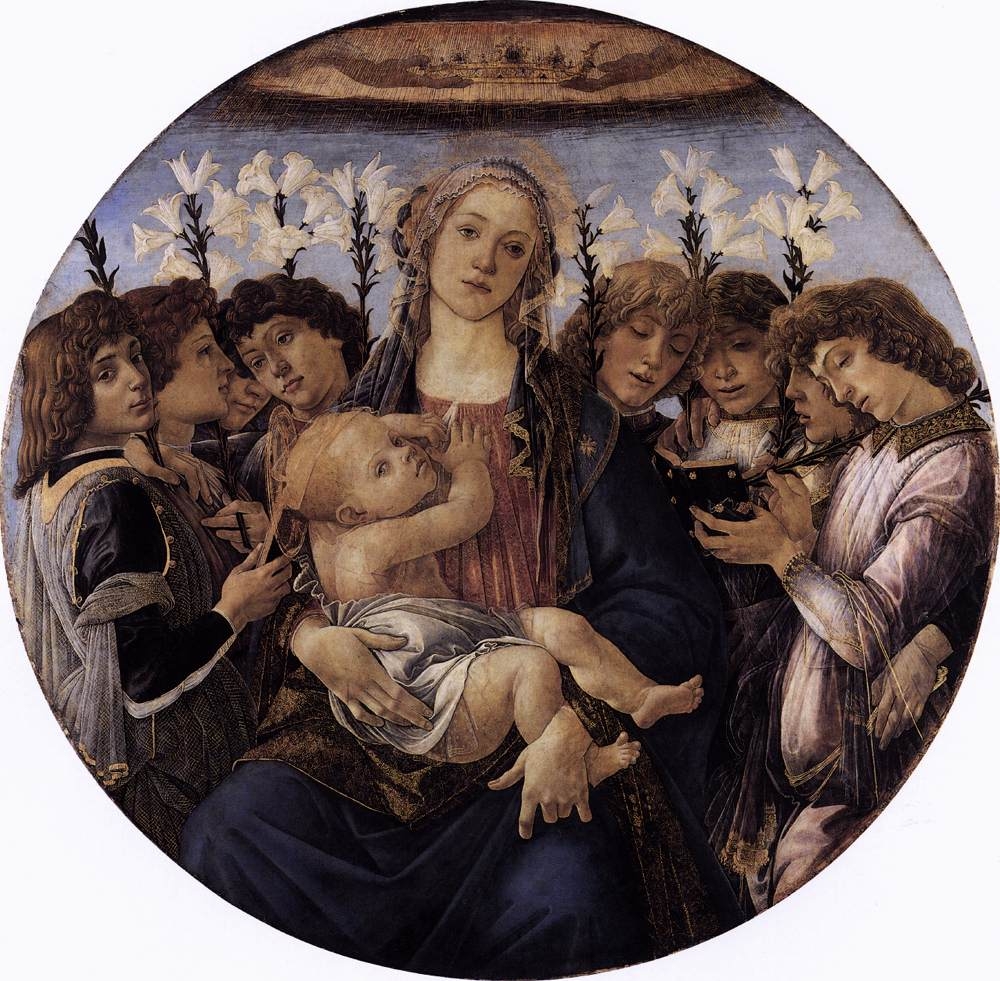 Sandro Botticelli | Madonna and Child with Eight Angels (1478) | MutualArt