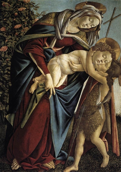 Sandro Botticelli | Madonna and Child and the Young St John the Baptist ...