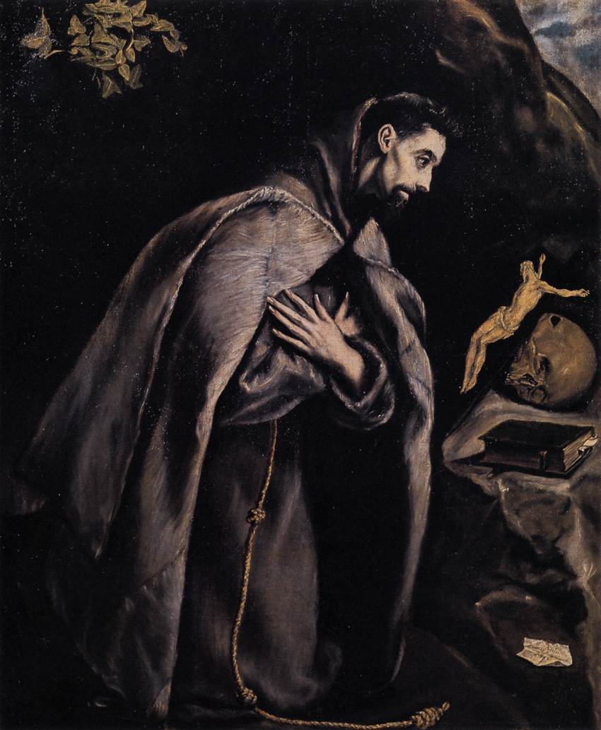 El Greco | St Francis in Prayer before the Crucifix (1585 - 1590 ...