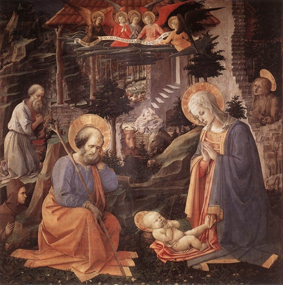 Fra Filippo Lippi | Adoration of the Child (1455) | MutualArt