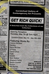 Shepard Fairey, Banksy, David Choe, KAWS, Nick Walker, and more: Get Rich Quick - Carmichael Gallery of Contemporary Art