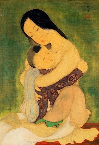 MERE ET ENFANT by Lê Phổ, 1940