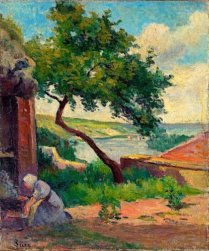 Artwork by Maximilien Luce, ROLLEBOISE, L'ABRICOTIER, Made of Oil on canvas