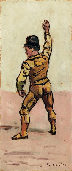 Schwörender – Studie zu ‹Einmütigkeit› by Ferdinand Hodler, 1913
