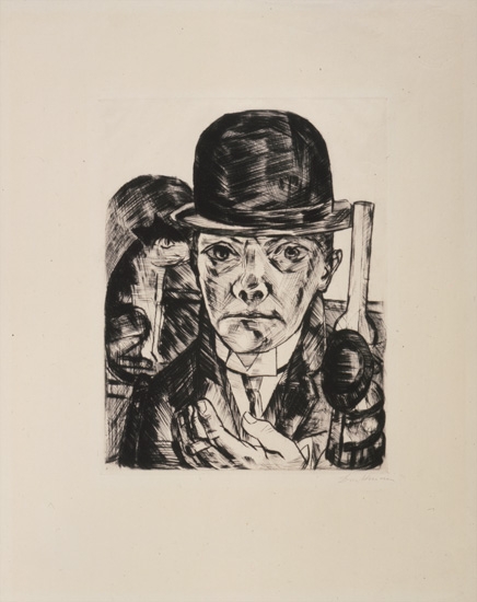 Max Beckmann | Self-Portrait in Bowler Hat (1921) | MutualArt