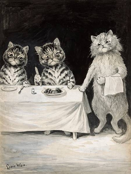 The waiter by Louis Wain