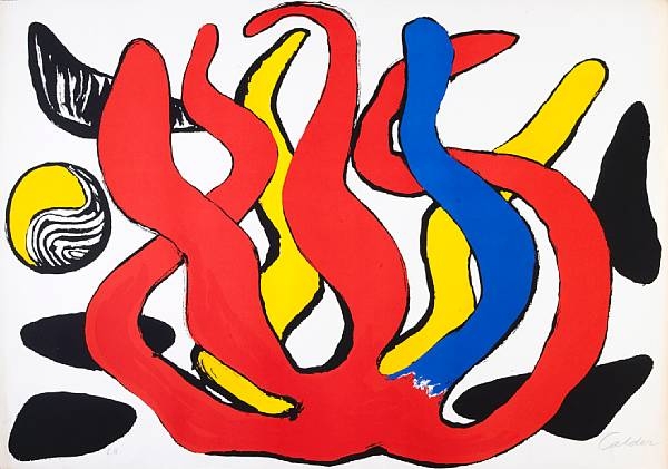 Alexander Calder | Red, Yellow and Blue Coral with Shells (1970 ...