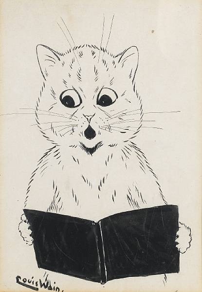 Happy Cat Journal: 8x10 Journal/Notebook 200 Ruled Blank Pages Diary Louis  Wain