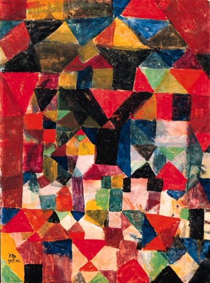 Stadtartiger Aufbau by Paul Klee, 1917