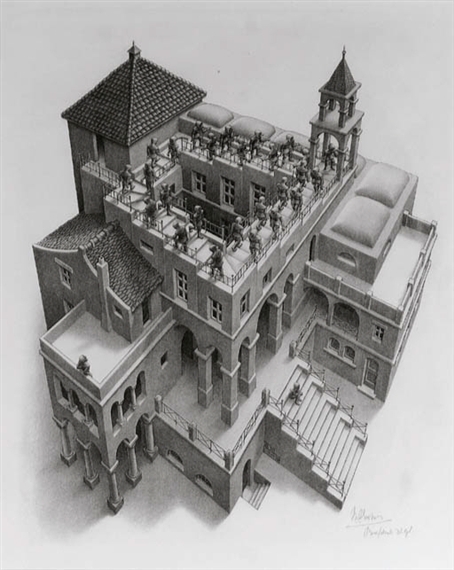 Ascending and Descending (B. 435) by Maurits Cornelis Escher