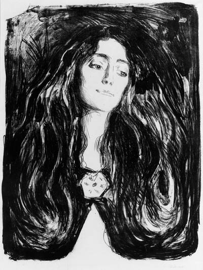 Tappetino Per Mouse 1art1 Con Opera Di Edvard Munch – Madonna 1894-1895, 23x19 Cm, Spesso 5 Mm