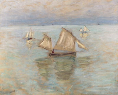 Barques de pche  Pourville by Claude Monet, 1882