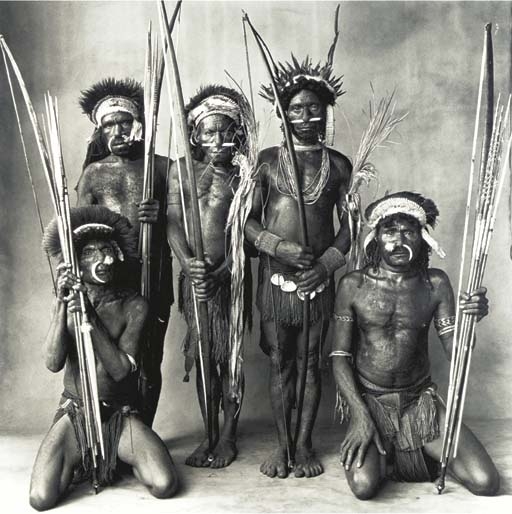 Five Okapa Warriors, New Guinea by Irving Penn, 1970