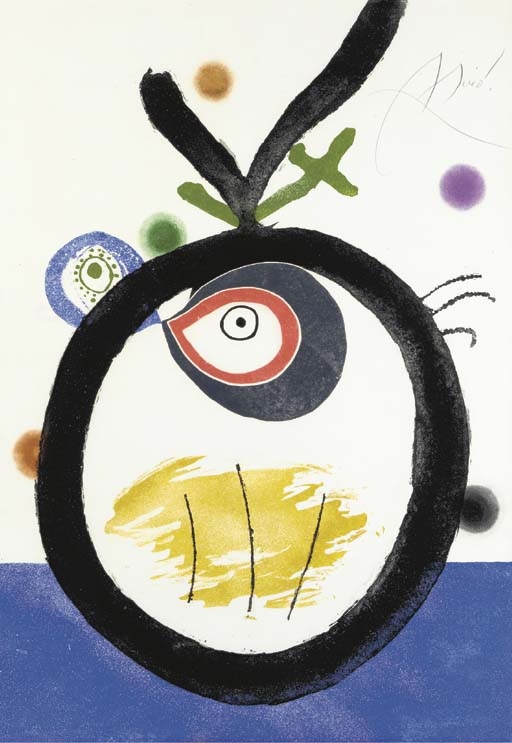 Quatre colors aparien el món: One Plate (D. 824; see C. books 213) by Joan Miró, 1975
