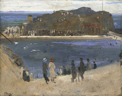 The Bathing Pool, North Berwick by John Lavery, 1919