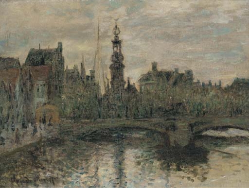 Le Binnen-Amstel, Amsterdam by Claude Monet, 1874