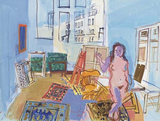 Nu debout dans l'atelier de l'impasse de Guelma by Raoul Dufy, 1930