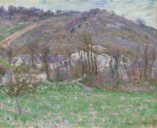 Le hameau de Falaise; paysage d'hiver by Claude Monet, 1885