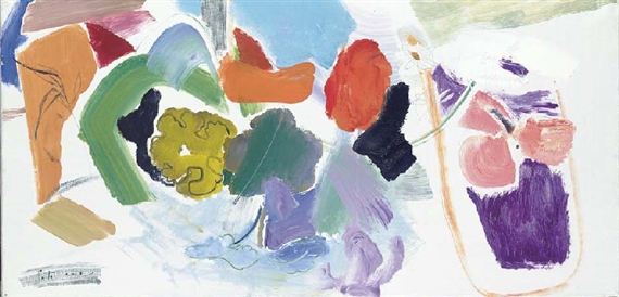 A circle of flowers by Ivon Hitchens, 1968