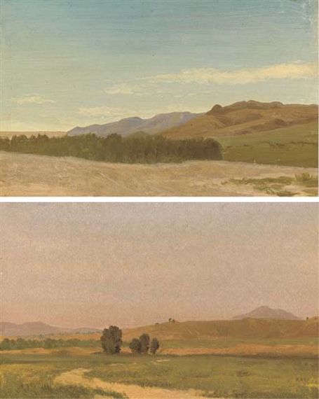 The Plains Near Fort Laramie; and Nebraska, On the Plains: A Pair of Works by Albert Bierstadt, circa 1863