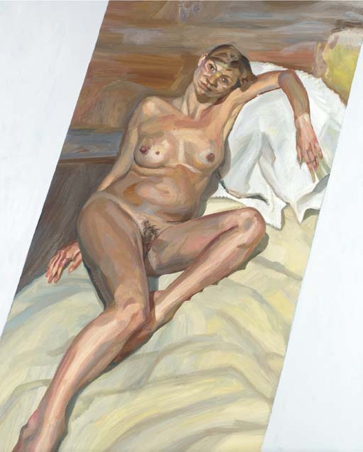 Artwork by Lucian Freud, Naked Portrait, Made of oil on canvas