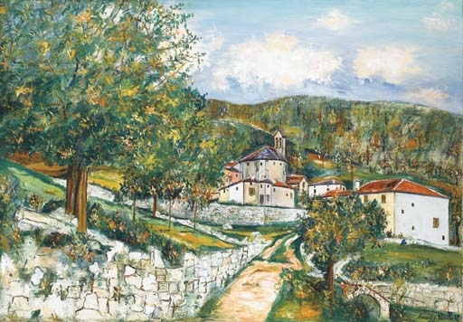 L'Église de Planès (Pyrénées Orientales) by Maurice Utrillo, 1926