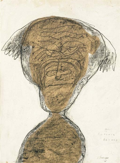Jean Dubuffet | Portrait d'Antonin Artaud (1946) | MutualArt