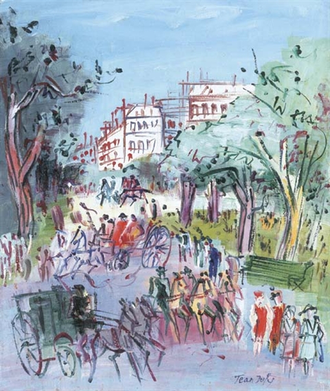 Promenade au bois de Boulogne by Jean Dufy