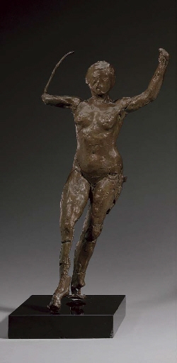 Image of 'Danseuse tirent son bras' (sculpture) by Degas, Edgar