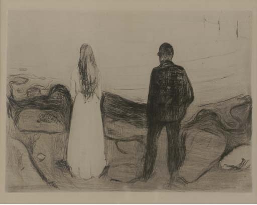 Edvard Munch | Zwei Menschen. Die Einsamen (Sch. 20; W. 13) | MutualArt