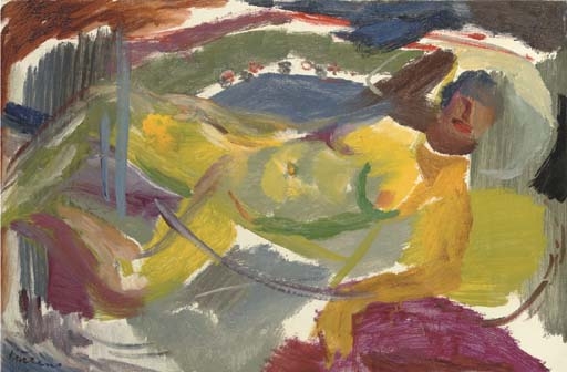 Mexican woman by Ivon Hitchens, circa 1951