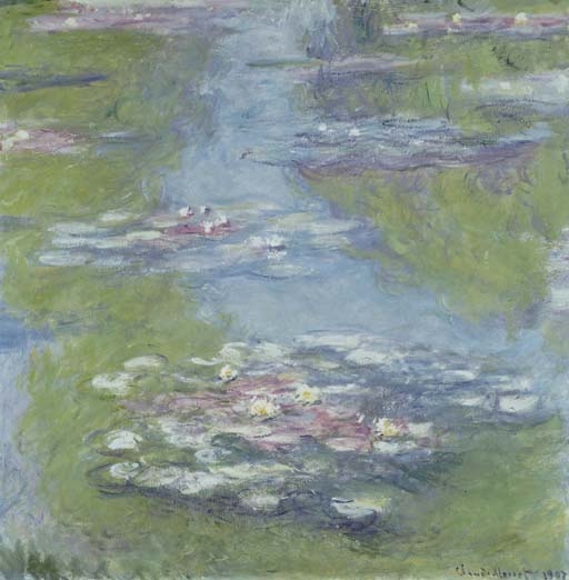 Artwork by Claude Monet, Nymphéas, Made of oil on canvas