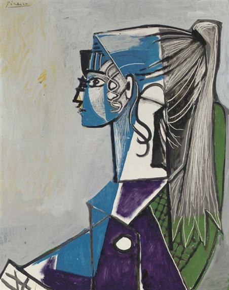 Pablo Picasso | Sylvette au fauteuil vert (1954) | MutualArt
