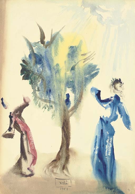 L'arbre du châtiment, for La Divine Comédie by Salvador Dalí, 1951