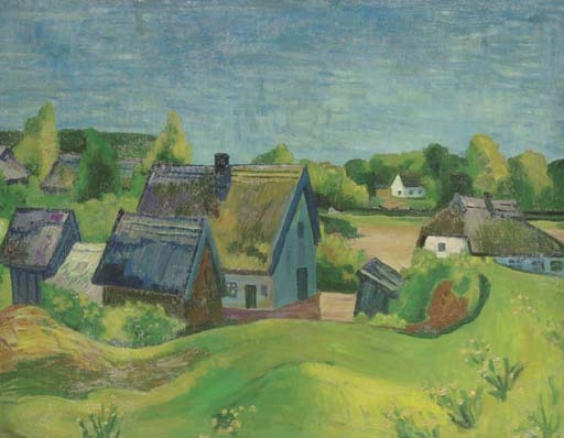 Mittag im Dorf by Max Pechstein, circa 1930