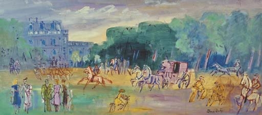 Promenade au Bois de Boulogne by Jean Dufy