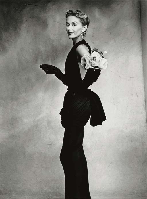 Artwork by Irving Penn, Woman with Roses (Lisa Fonssagrives-Penn), Made of gelatin silver print