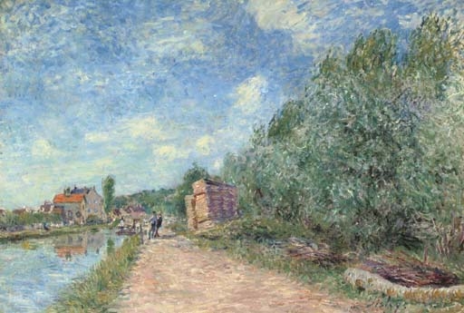 Canal du Loing - Chemin de halage by Alfred Sisley, 1882