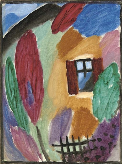 Variation mit Haus und Gartenzaun by Alexej von Jawlensky, circa 1915