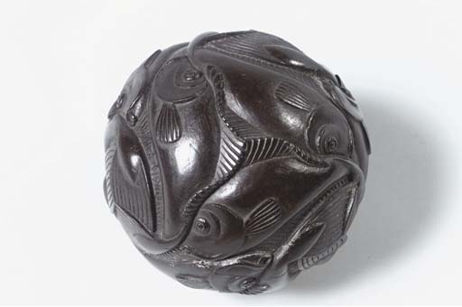 Sphere with fish by Maurits Cornelis Escher, 1972